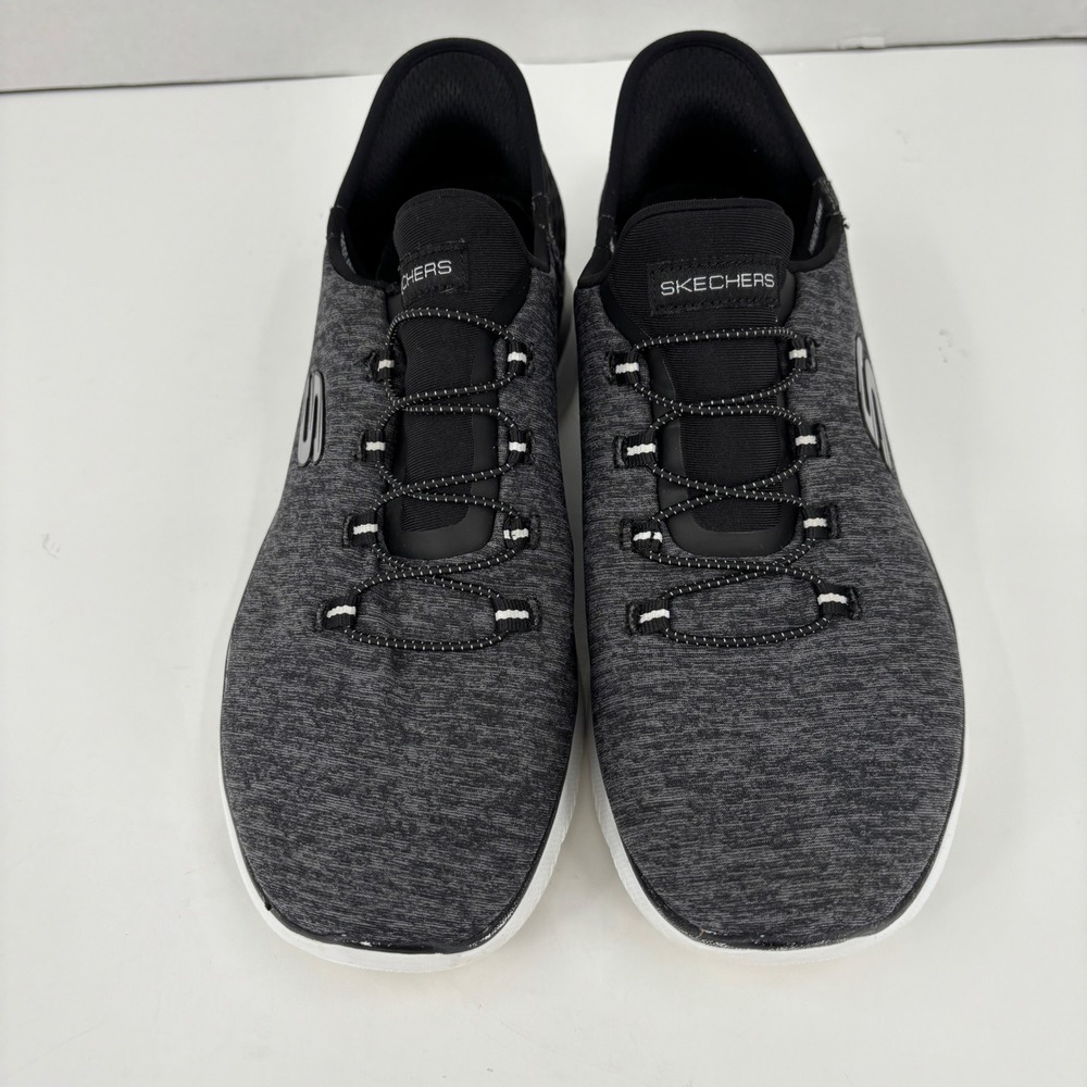 Skechers Slip-ins Sneaker Ultra Flex 3.0 Smooth Step Womens 9 Black White 149937 - Picture 3 of 11